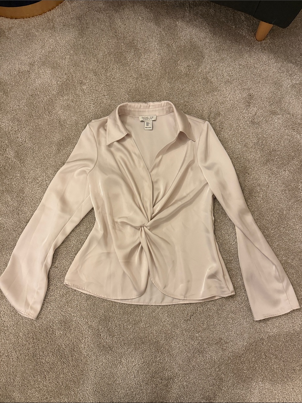 Rachel Zoe Blush Twist-Front Blouse